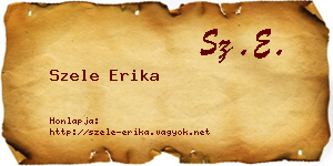 Szele Erika névjegykártya
